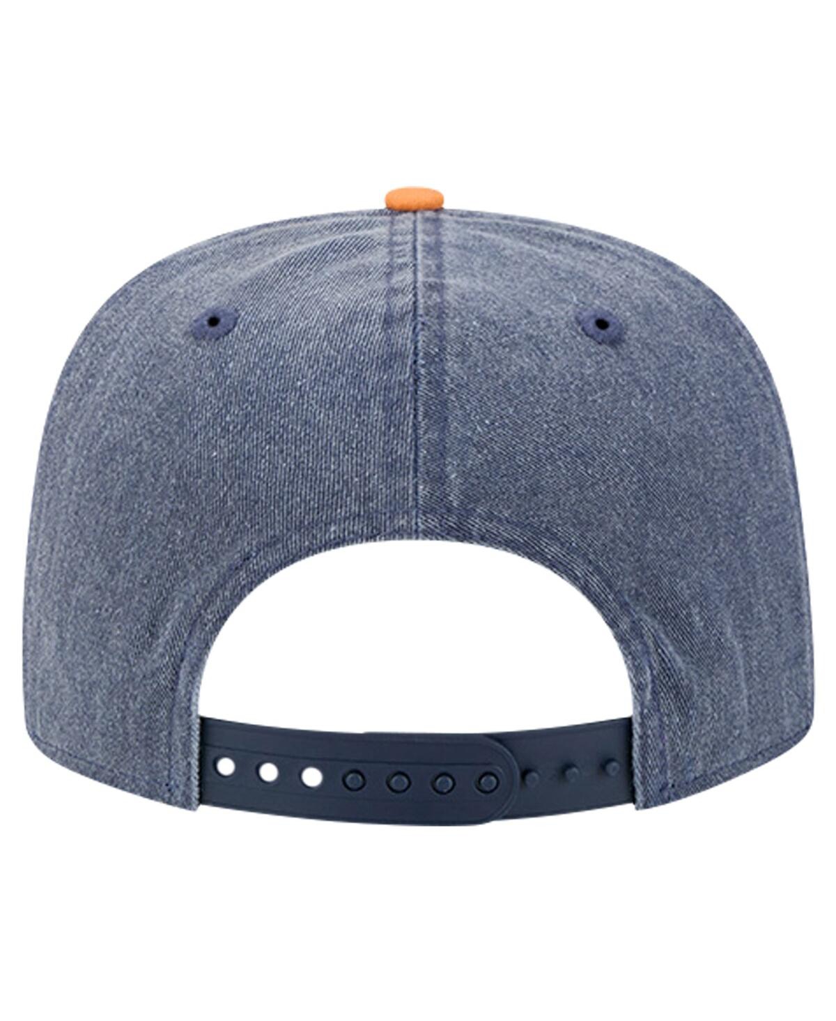 New Era Men's Navy/orange Houston Astros 1986 Mlb All-star Game Pigment Dye Golfer Snapback Hat In Navy,orange