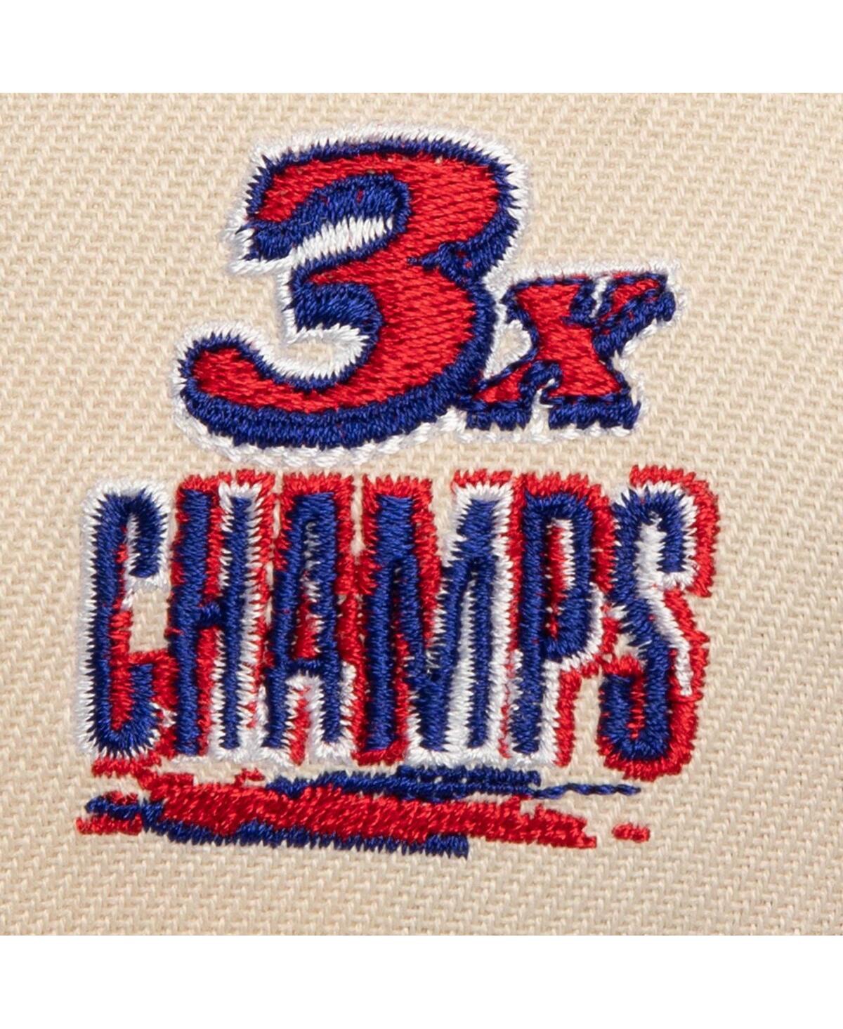 Mitchell & Ness Men's Cream/red Detroit Pistons 3x Nba Champions Soul Legacy Defined Snapback Hat In Cream Red