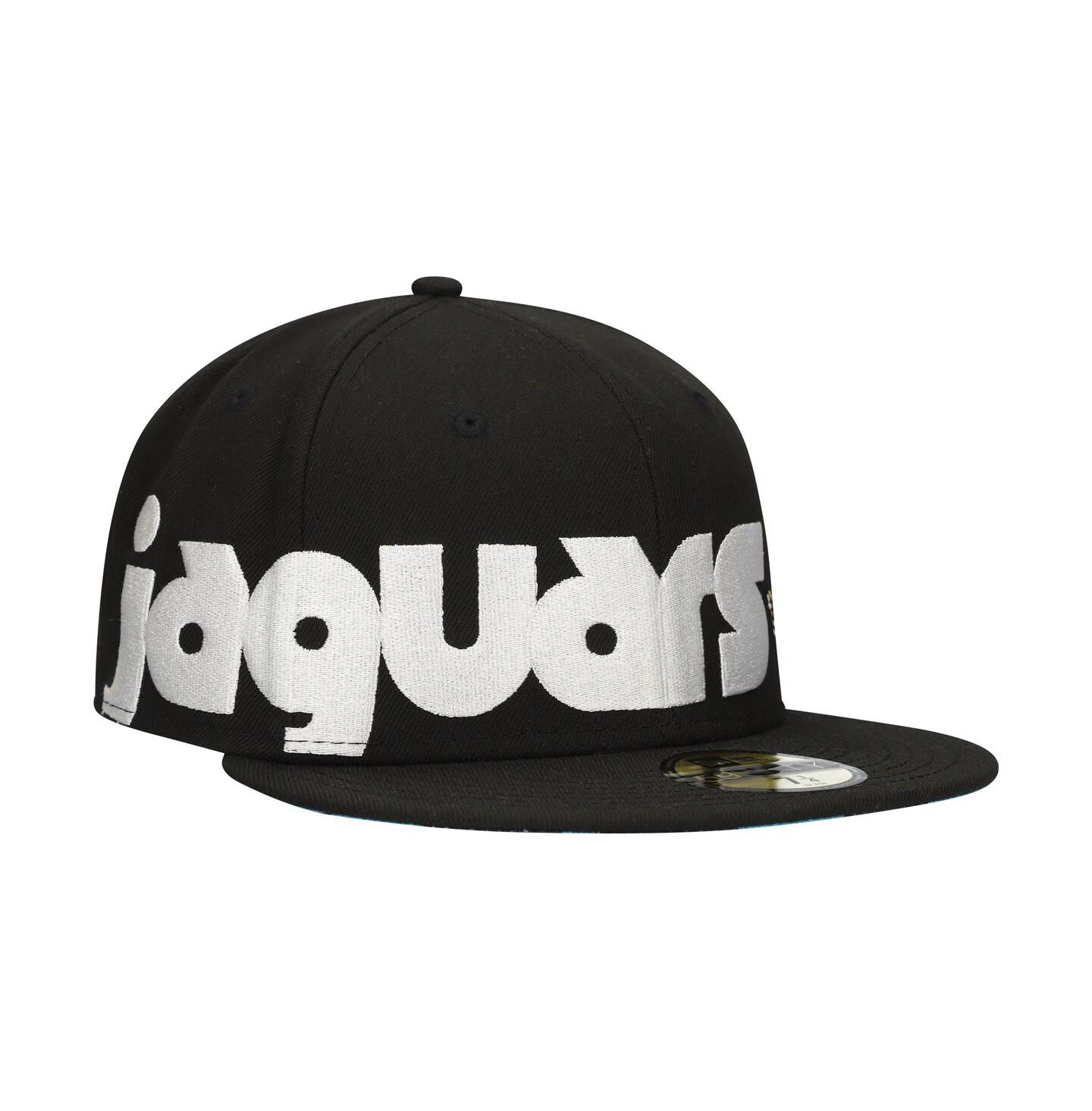 Мужская кепка New Era Black Jacksonville Jaguars Checkered Undervisor 59FIFTY Fitted Hat — фото 4