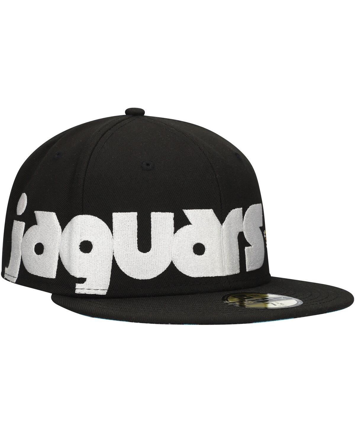 New Era Men'sJacksonville Jaguars Checkered Undervisor 59FIFTY Fitted Hat - Black, Teal