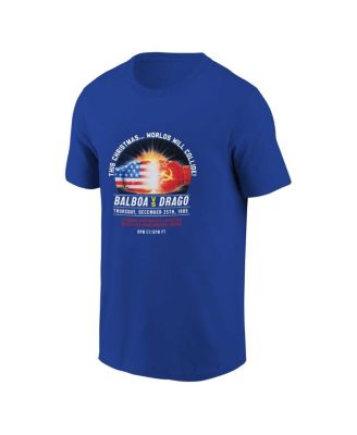Men's and Women's Royal Rocky Worlds Will Collide T-Shirt