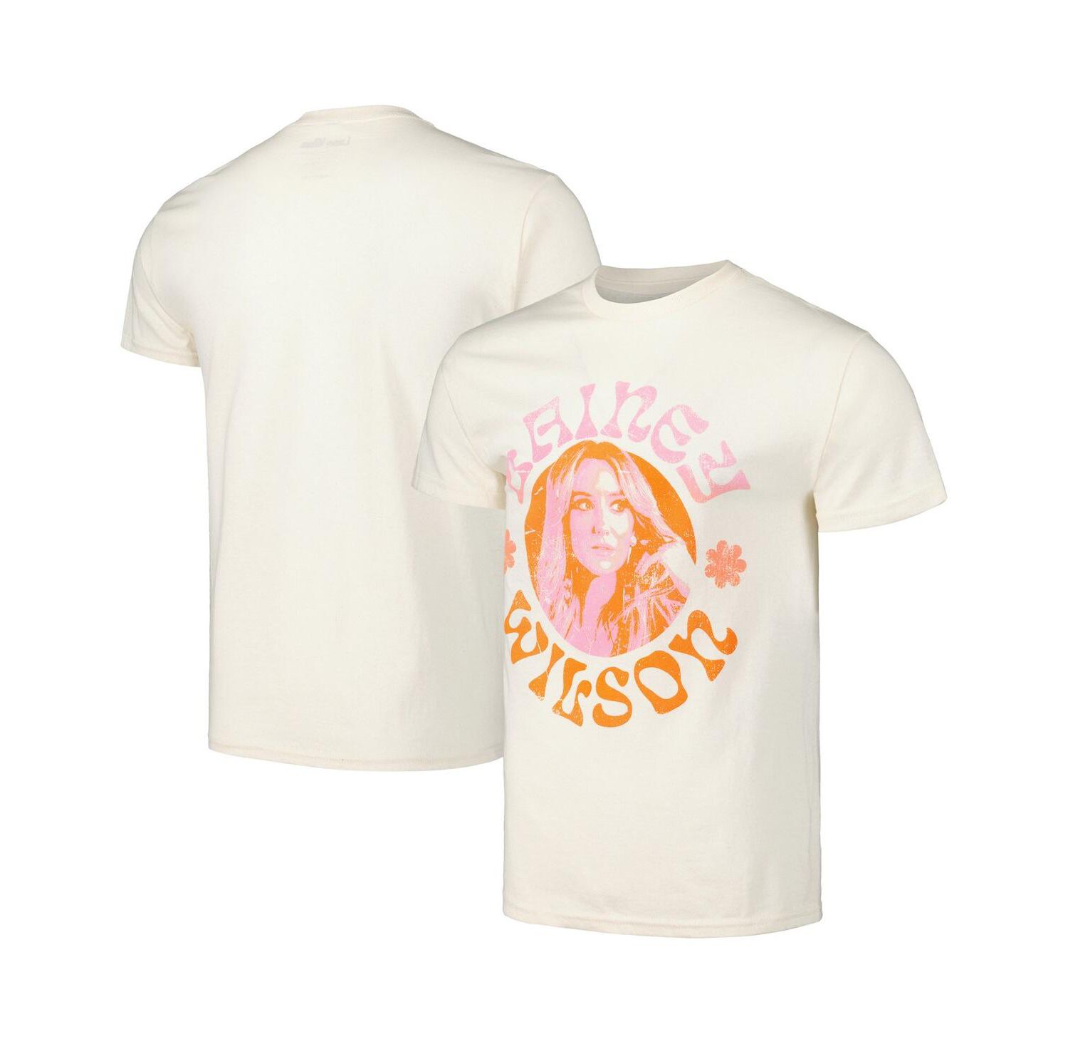 Men's and Women's Natural Lainey Wilson Flower Photo T-Shirt