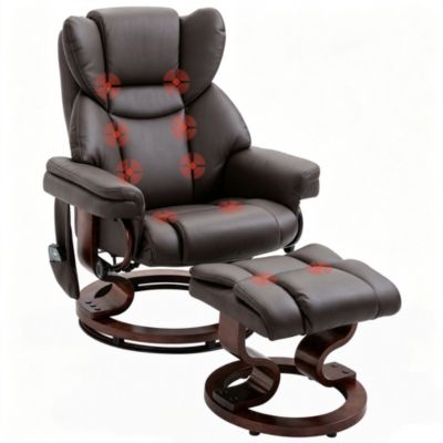 10-Point Vibration Massage Recliner Chair with Footrest Sofa Recliner Chair