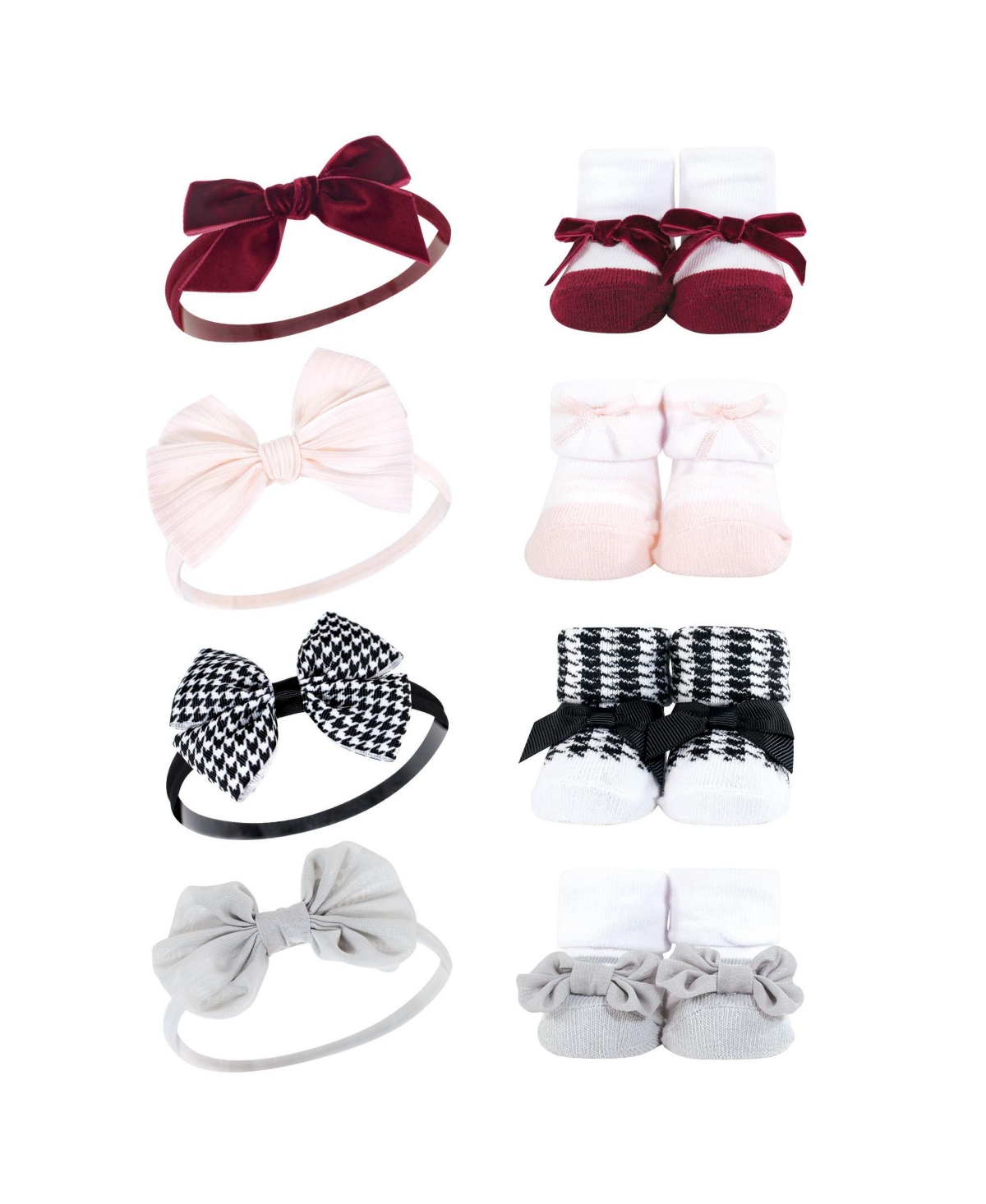 Hudson Baby Infant Girl 16Pc Headband and Socks