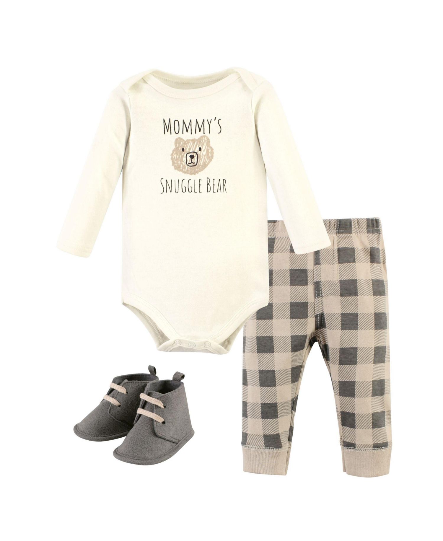 Baby Boys Hudson Unisex Versatile 3-Piece Collection Long Sleeve Bodysuit, Pants, and Booties