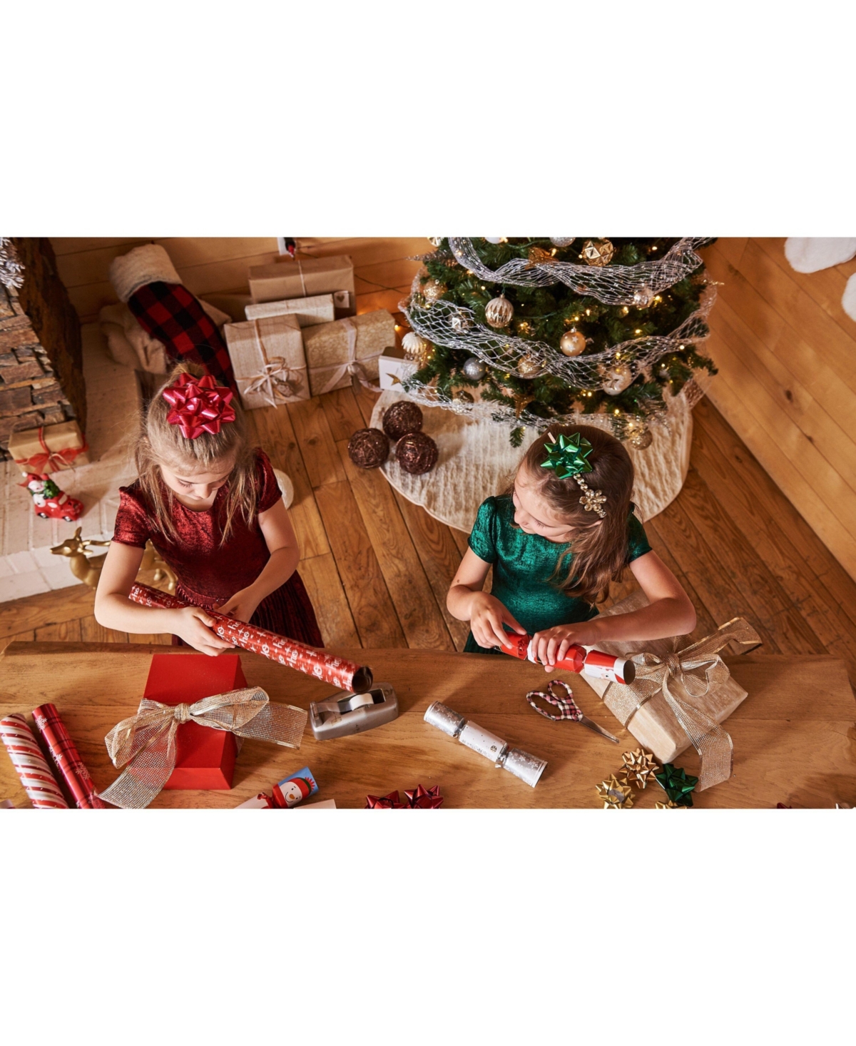 Deux par Deux Toddler Girls Short Sleeve Dress With Pleated Skirt- Metallic red