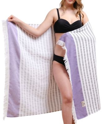 Peshtemal 100% Turkish Cotton 4-Pack Beach Towels, 35" x 60" 