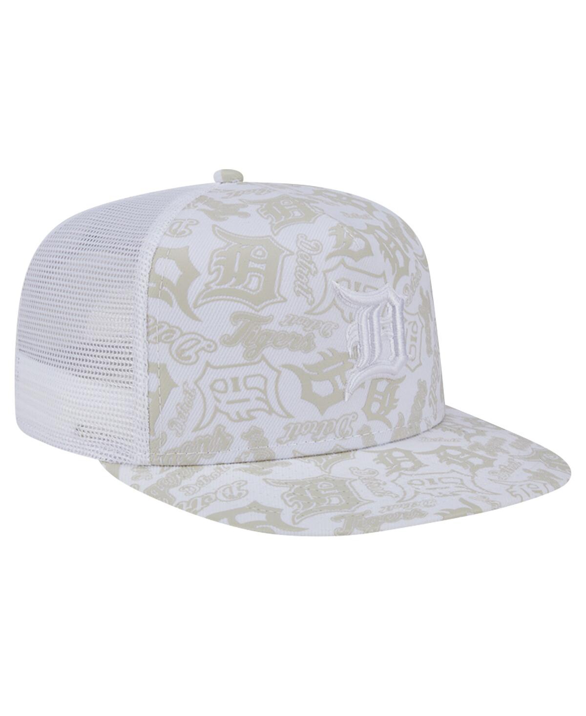New Era Men's White San Francisco Giants Logo Dunes A-frame Trucker 9fifty Snapback Hat In White