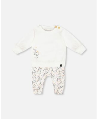 Deux Par Deux Top & Pants set - printed flowers Deux Par Deux Top & Pants set - printed flowers