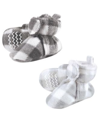 Hudson Baby Stivaletti In Pile Antiscivolo Per Neonati E Bambini - Tema Natalizio Santa Claus