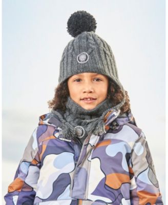 Kids Unisex Peruvian Knit Hat Dark Gray - Toddler|Child