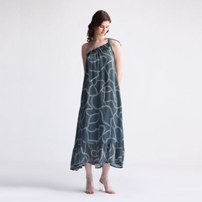 Women's One Shoulder Midi Dress