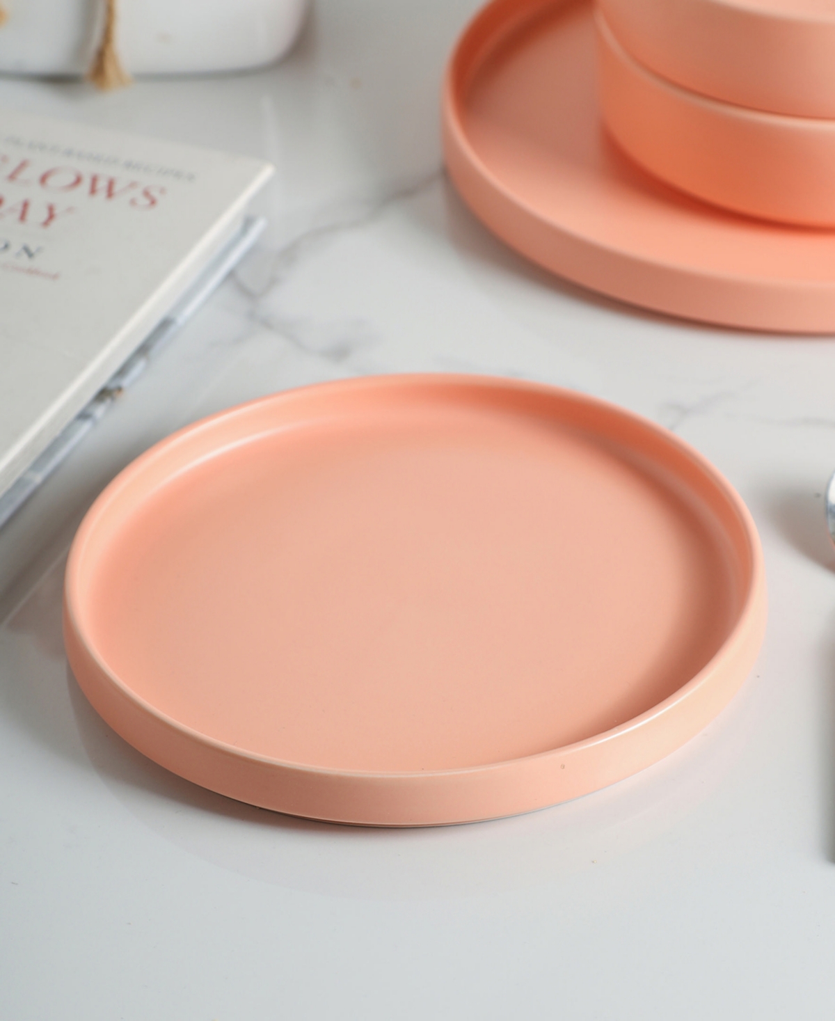Stella Porcelain Salad Plates, Set of 6 - Terracotta