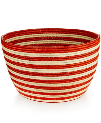 Rwanda Sahara Raffia and Sweet Grass Round Basket