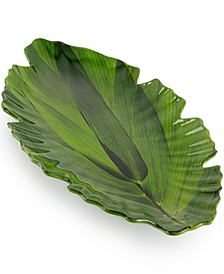 Zen Melamine Large Green Leaf Platter