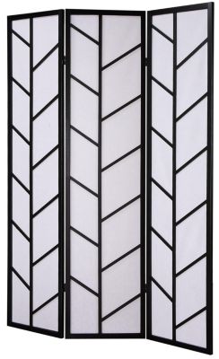 3-Panel Climbing Screen Room Divider, Black