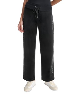 DKNY Jeans - Petite Rhinestone Logo Pull-On Jogging Pants