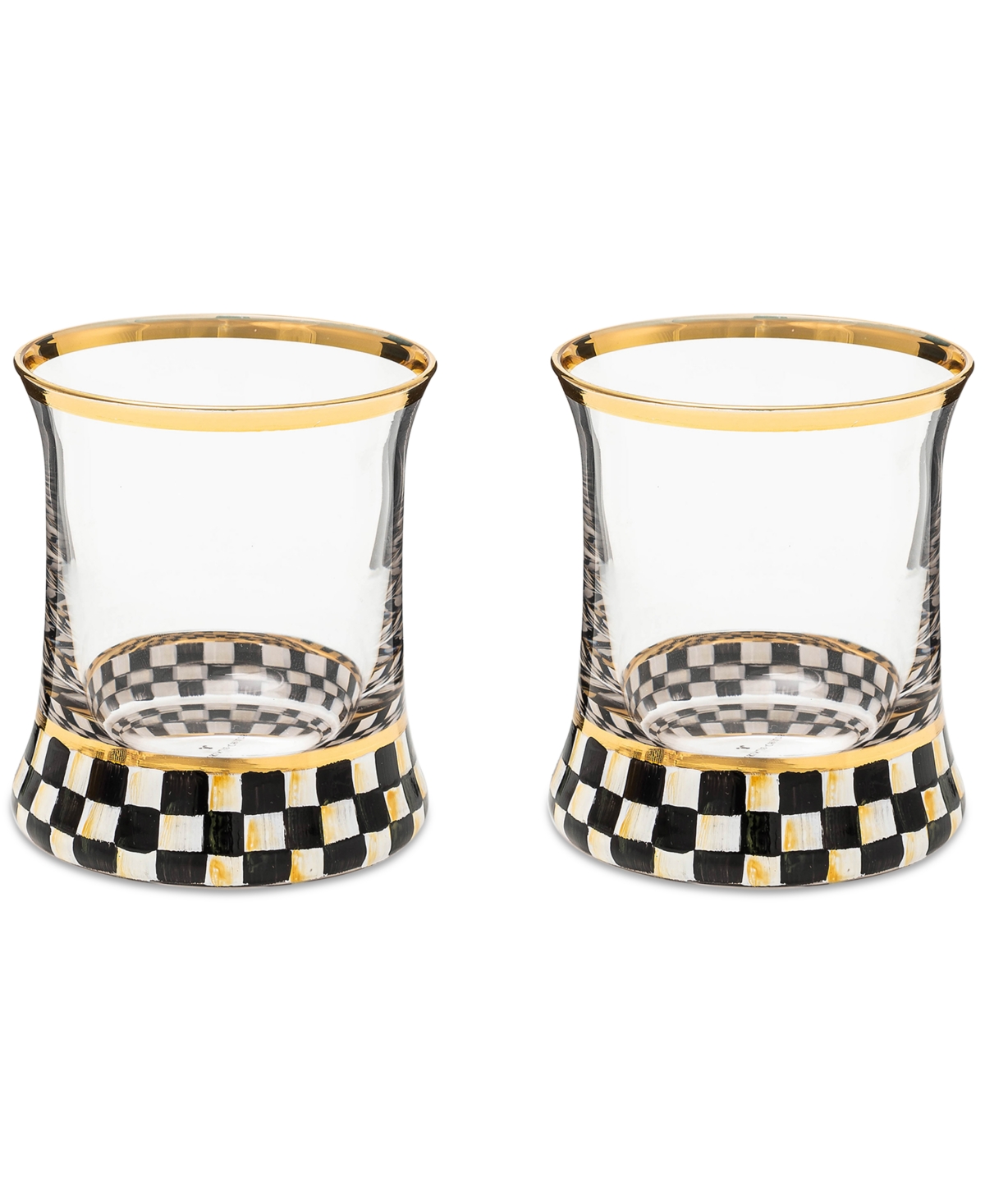 Mackenzie-childs Courtly Check Tumblers Set Of 2 In No Color