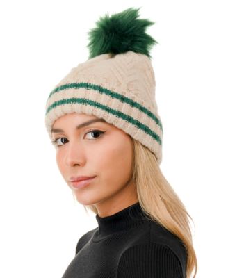 Knit Pom Varsity Beanie