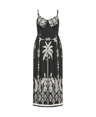 Women's Jez Border Print Maxi Dress