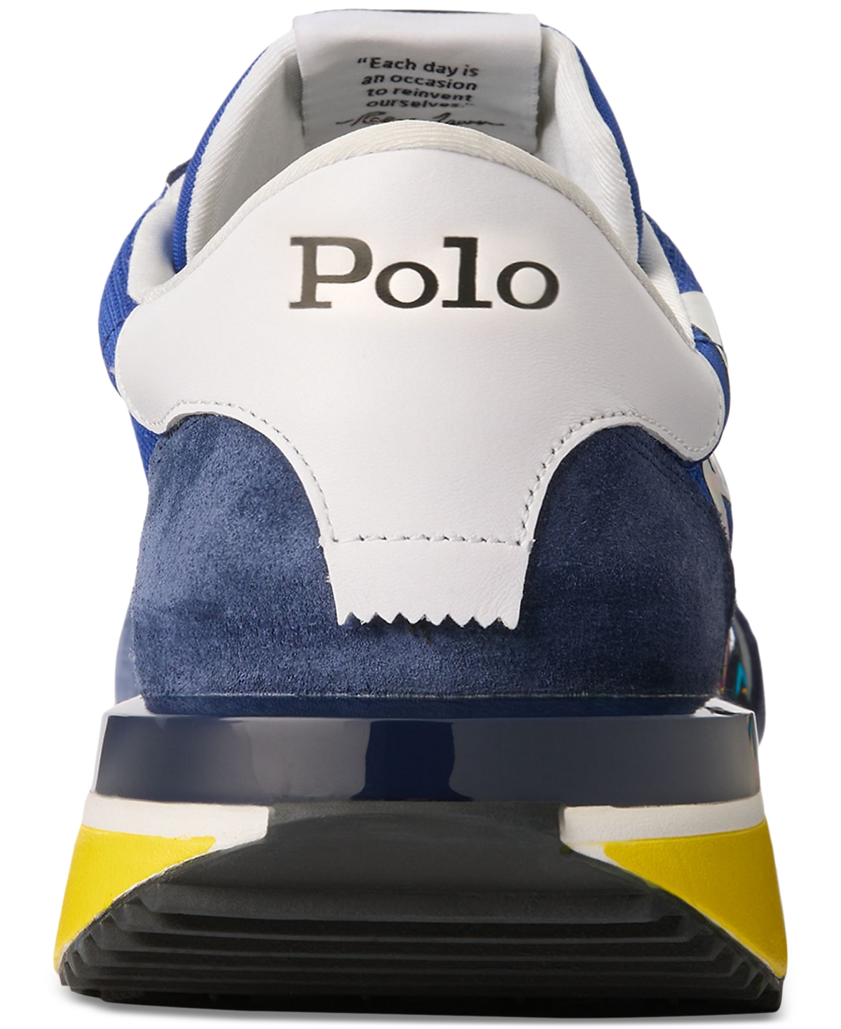 Polo Ralph Lauren Men's Train 89 Logo Lace-Up Sneakers -Newport Navy/White