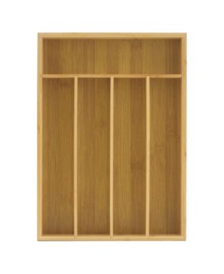 Bamboo 5 Slot Drawer Organizer for Kitchen Utensils