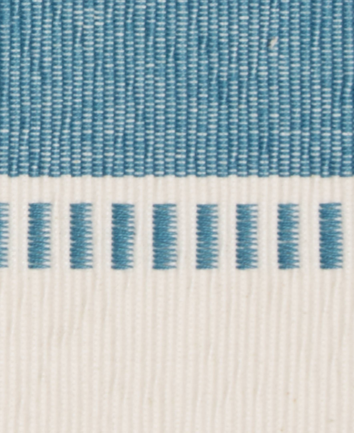 Design Imports Dobby Stripe Ribbed Table Runner, 13"x72 " In Storm Blue