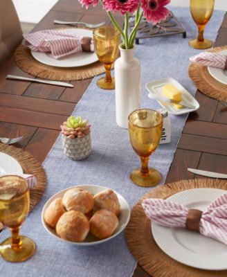 Design Imports Fine Ribbed Table Runner 13x72 inches