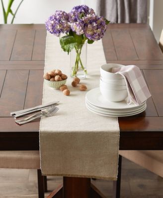 Design Imports Fine Ribbed Table Runner 13x72 inches