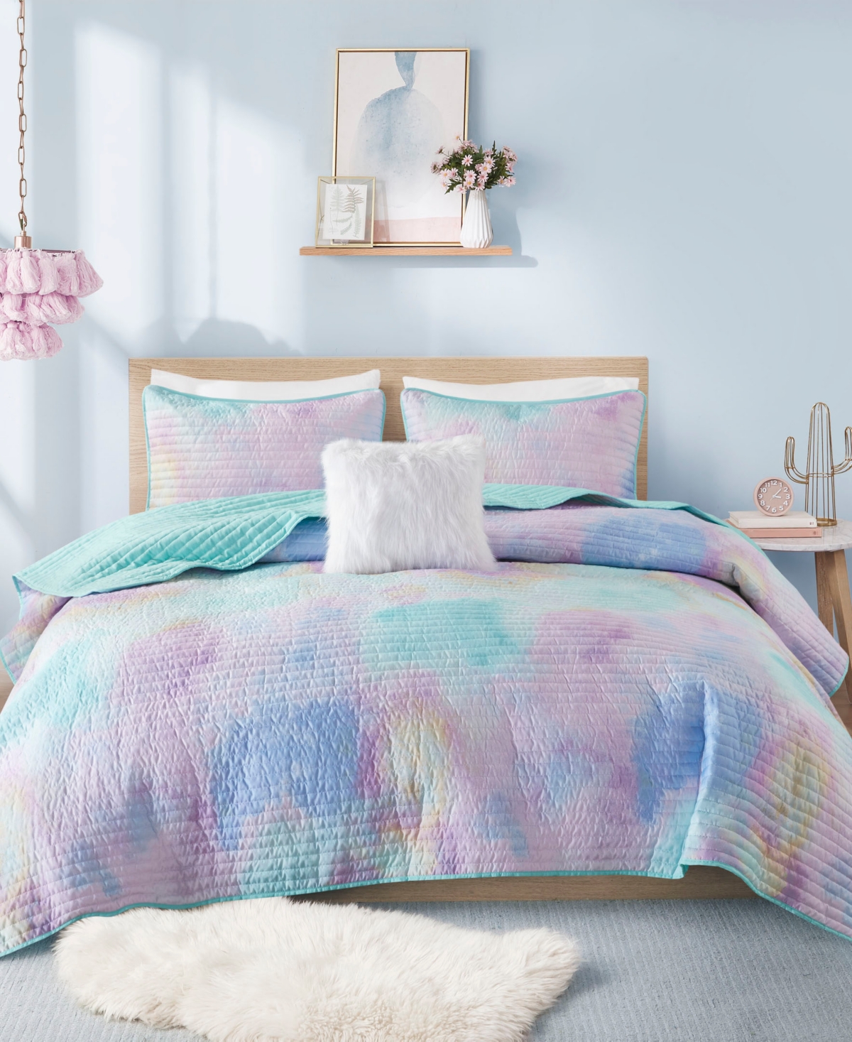 Intelligent Design Cassiopeia 3-pc. Quilt Set, Twin/twin Xl In Aqua