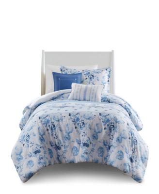 Christa Floral Striped 4-Pc. Comforter Set, Twin/Twin XL