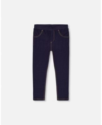 Deux Par Deux Short Jeggings - Navy Denim