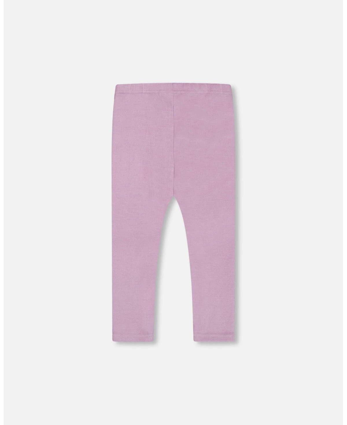 Deux par Deux Big Girls Super Soft Rib Leggings Blue- Lilac