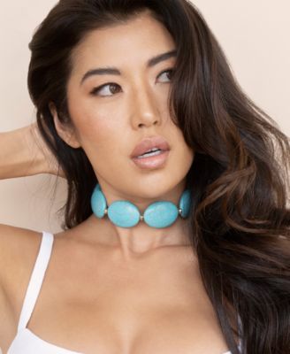 Oval Turquoise Stones Statement Choker