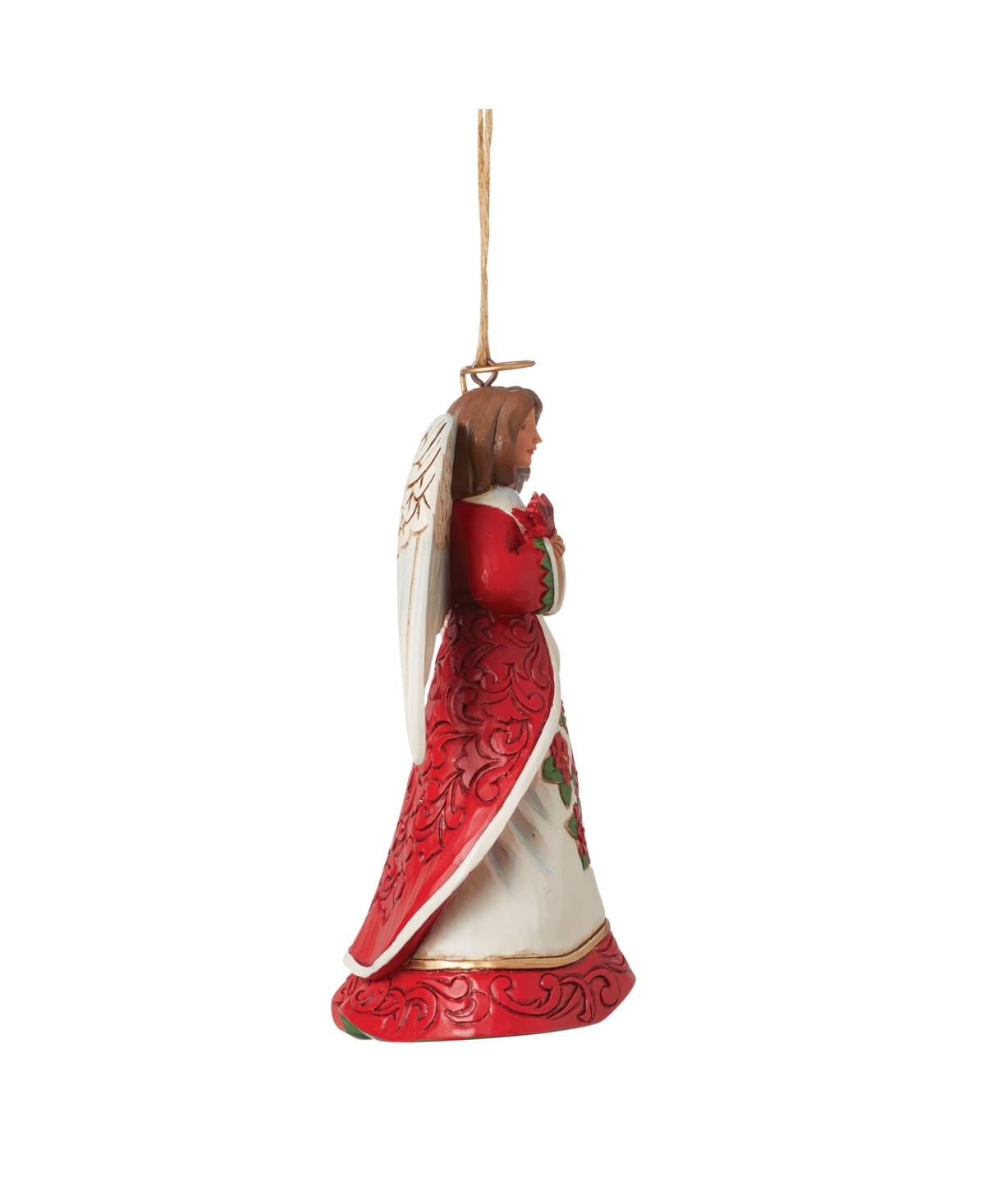 Jim Shore Holiday Christmas Angel With Cardinals Ornament In Multi