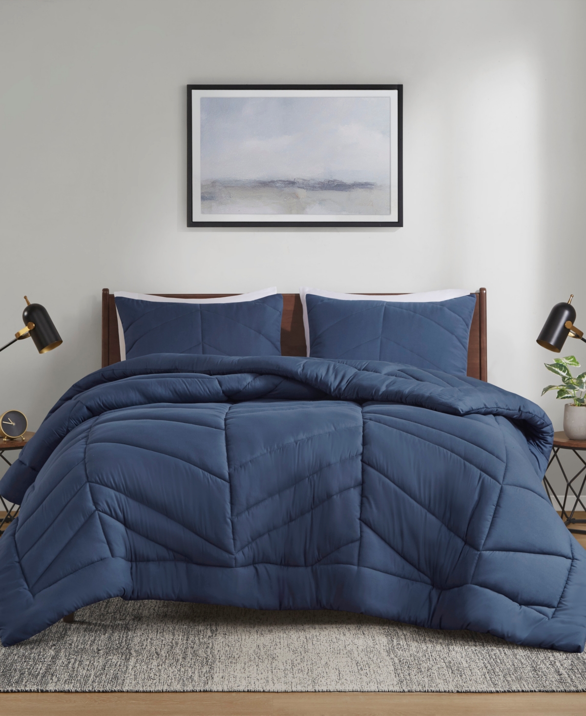 Intelligent Design Remy Quilted Chevron 2-pc. Comforter Set, Twin/twin Xl In Black
