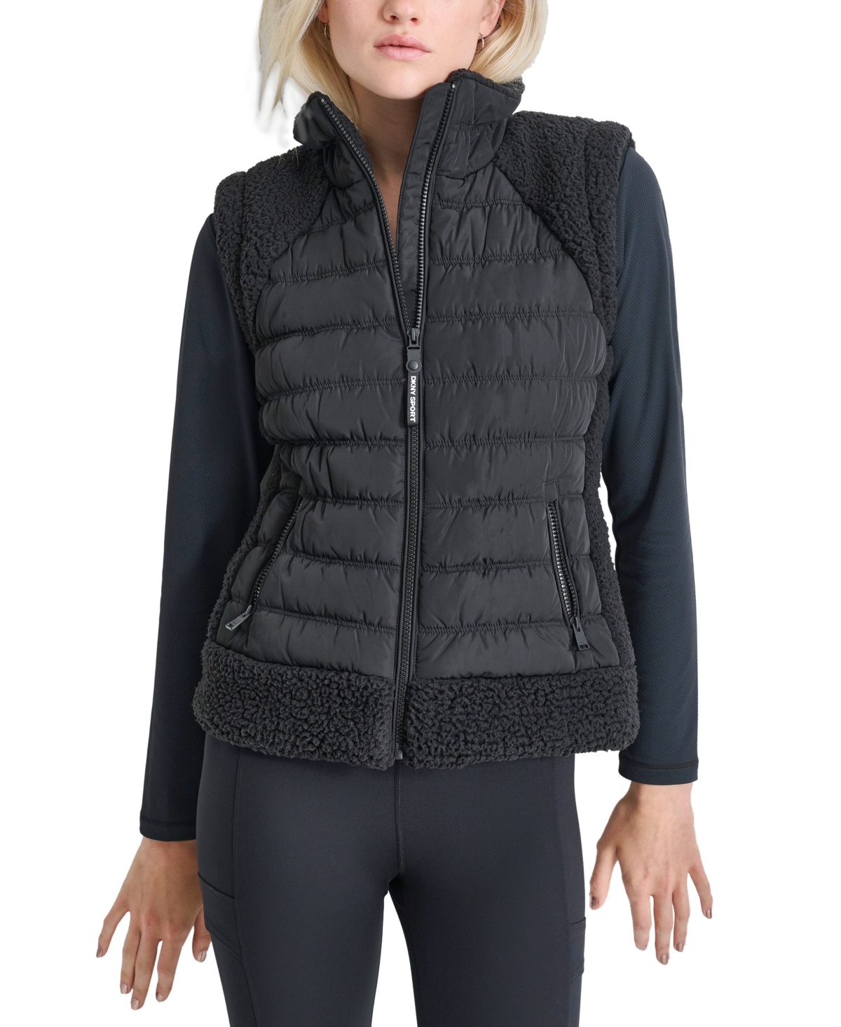 Dkny shop hooded faux fur