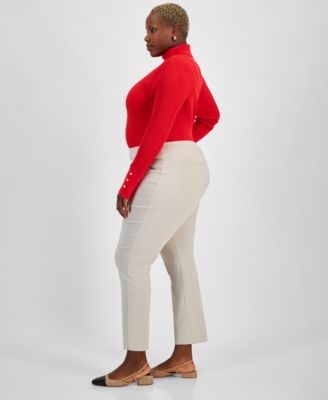 Plus Size Pull-On Cambridge Pants, Exclusively at Macy's