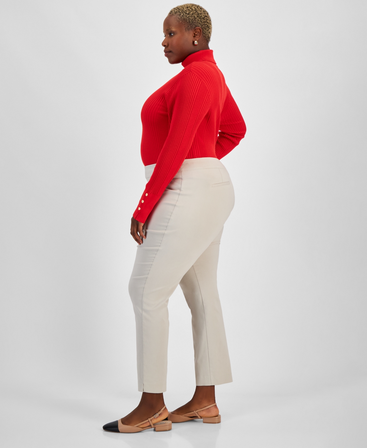 JM COLLECTION PLUS SIZE PULL-ON CAMBRIDGE PANTS, EXCLUSIVELY AT MACY'S 