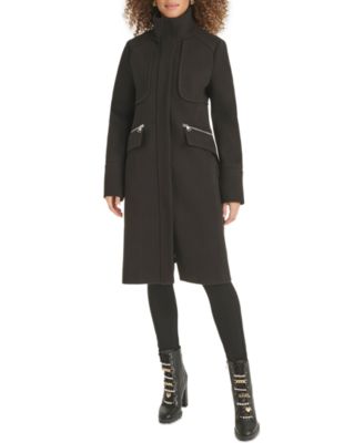 Women's Zip-Front Boucl&eacute; Coat, Created for Macy's