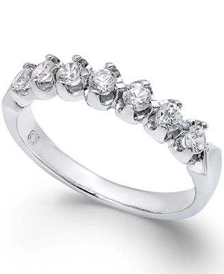 Certified Diamond Scalloped Ring (1/2 ct. t.w.) in 14k White Gold