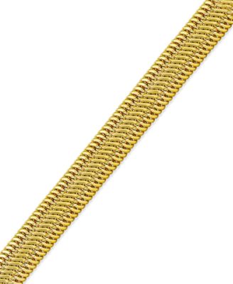 Italian Gold - Woven Mesh Bracelet in 14k Gold