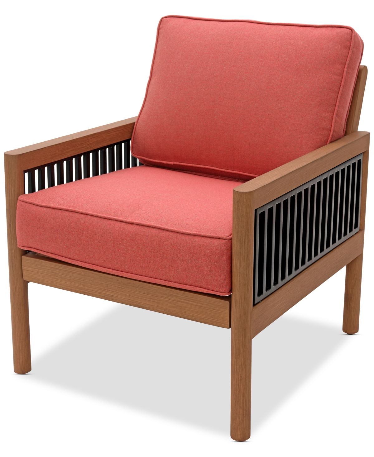 Agio Baxley Outdoor Club Chair, Created For Macys In Peony Brick Red