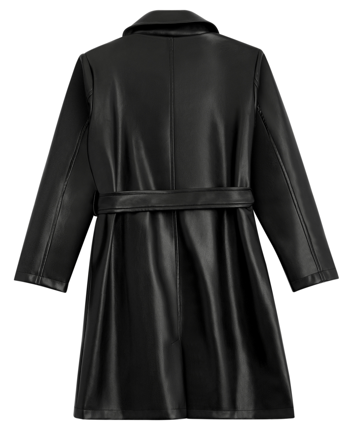 Guess Big Girls Polyurethane Leather Long Sleeve Trench Coat