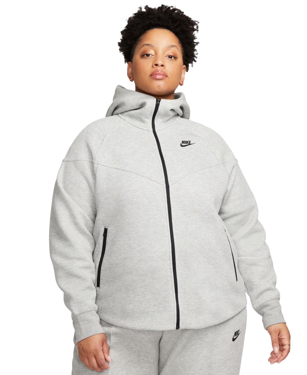 Nike Plus Size Sportswear Tech-Fleece Windrunner Hoodie -black
