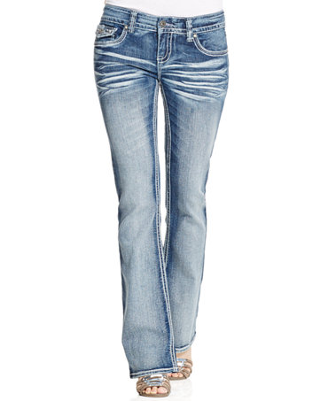 Ariya Juniors' Embellished-Pocket Bootcut Jeans, Puerto Rico Wash ...