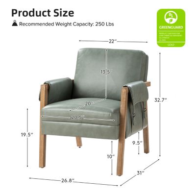 Olivia Farmhouse Armchair with Solid Wood Frame