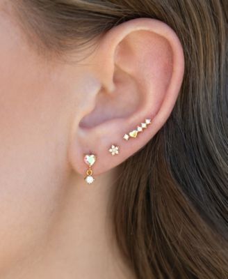 Crystal Love Bubble Flat Back Earring
