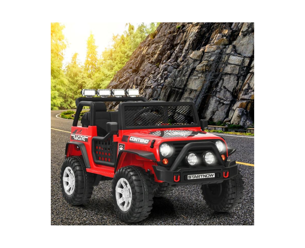 Slickblue 12V Kids Remote Control Electric Ride On Truck Car with Lights and Music