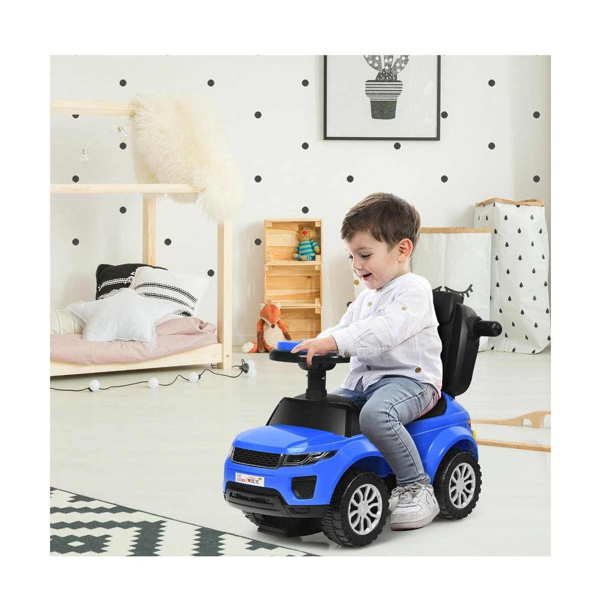 Slickblue 3 In 1 Ride on Push Car Toddler Stroller Sliding Car with Music